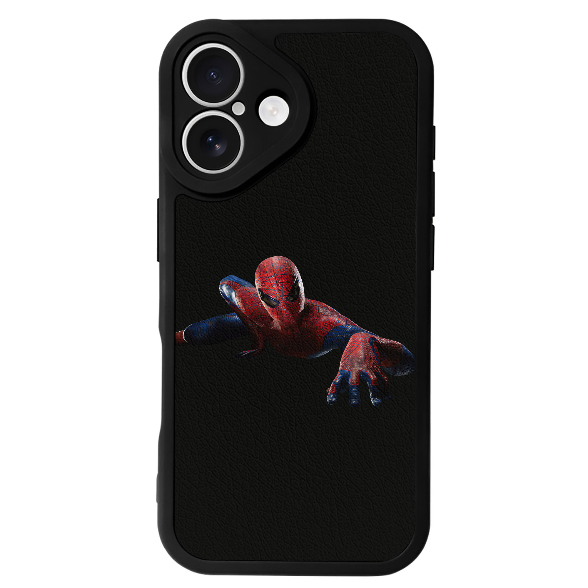 （画像用） Spider Man スパイダーマン 【iPhone 16シリーズ対応】シリコンスマホケース（レザー調） 材質：シリコン